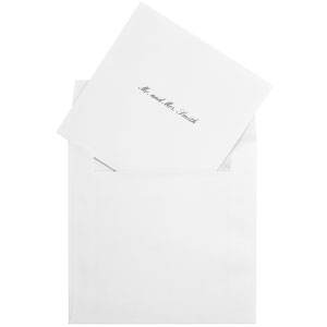 Addressing wedding invitations no inside envelope
