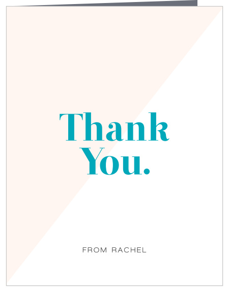 Send thank yous as posh as your invitations with the Cosmopolitan Class Thank You Cards.