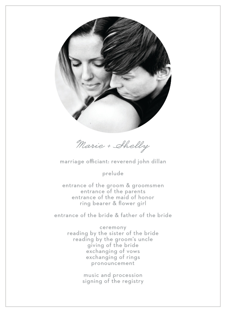 Bold & Blissful Wedding Programs