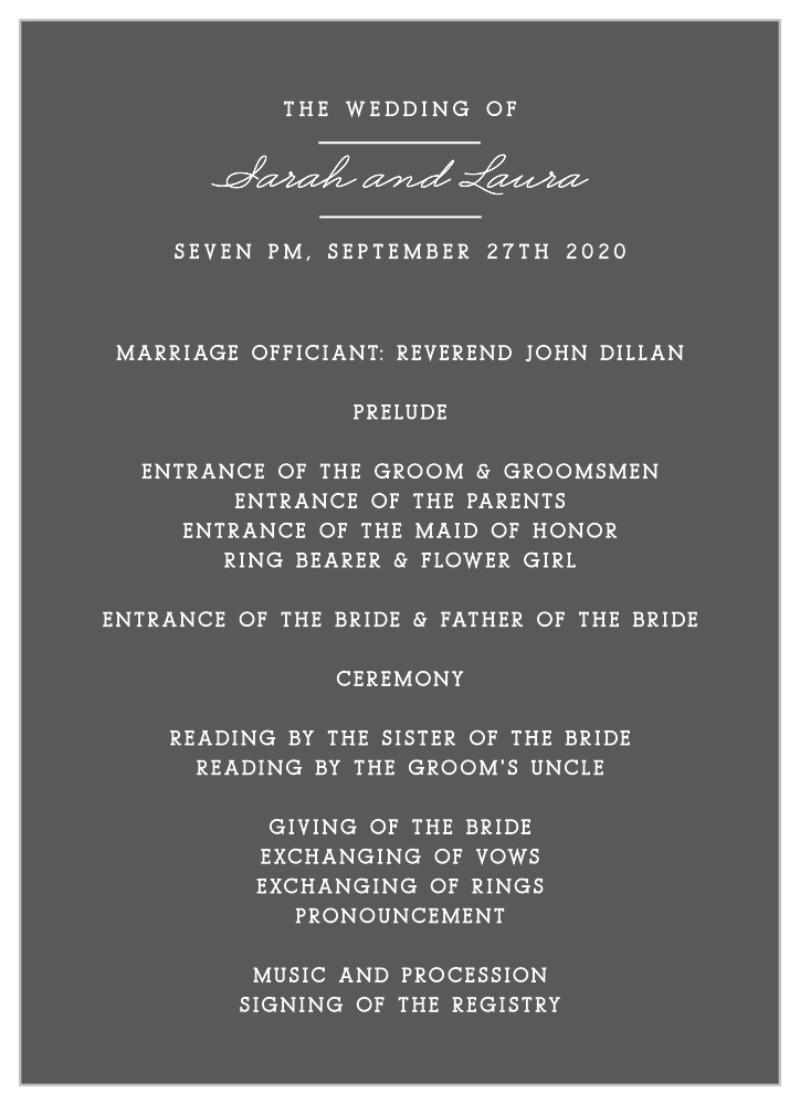 Modern Brilliance Wedding Programs