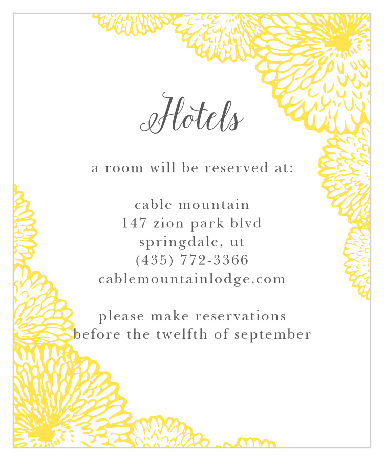 Full Bloom Accommodation Cards