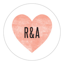 Embellish your wedding stationery with the bold style of the Heart In Hand Wedding Stickers. 