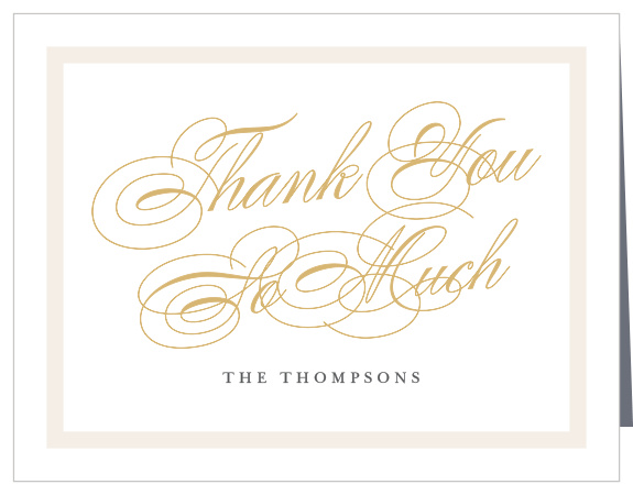 Let your loved ones know how much you appreciate their support, with our Simple Border Wedding Thank You Cards!