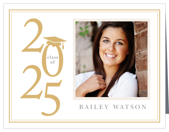 Say “Thank You” with the classic style of the Top of the Class Foil Thank You Card.