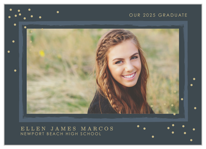 Announce your upcoming wedding ceremony with the Glittering Graduate Graduation Announcements. 