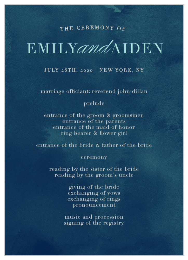 Geometric Dreams Wedding Programs