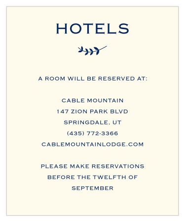 Help guests make hotel reservations with the Lovely Lettering Accommodation Cards. 