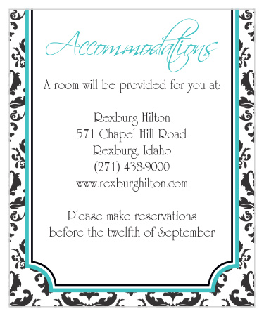 One size fits all accommodations card.