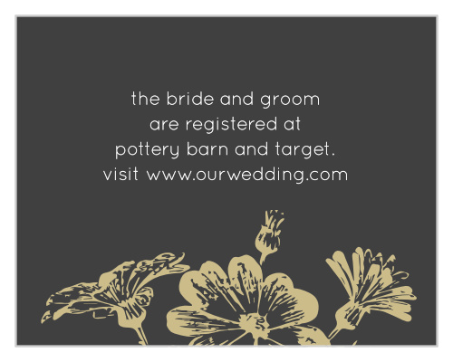 Direct guests to your wedding wish list with the Vintage Blooms Registry Cards.