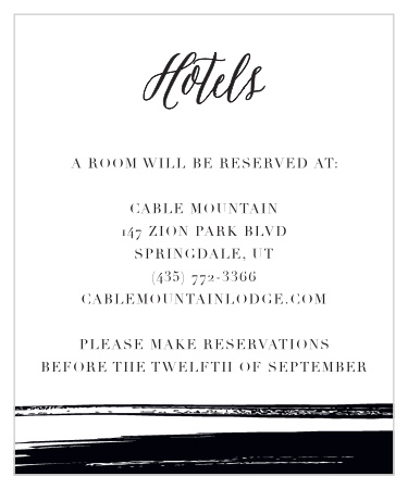 Stay on top of the trends while letting guests know where to stay with the Haute Couture Accommodation Cards.