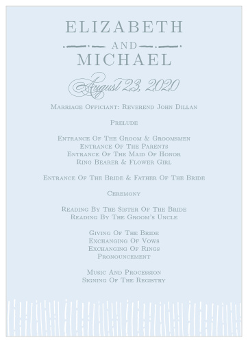 Outline wedding festivities with the Dazzling Diamond Wedding Programs.
