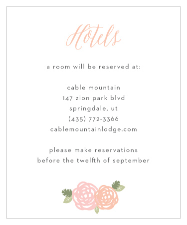 Help guests make hotel reservations with the Neutral Chic Accommodation Cards.