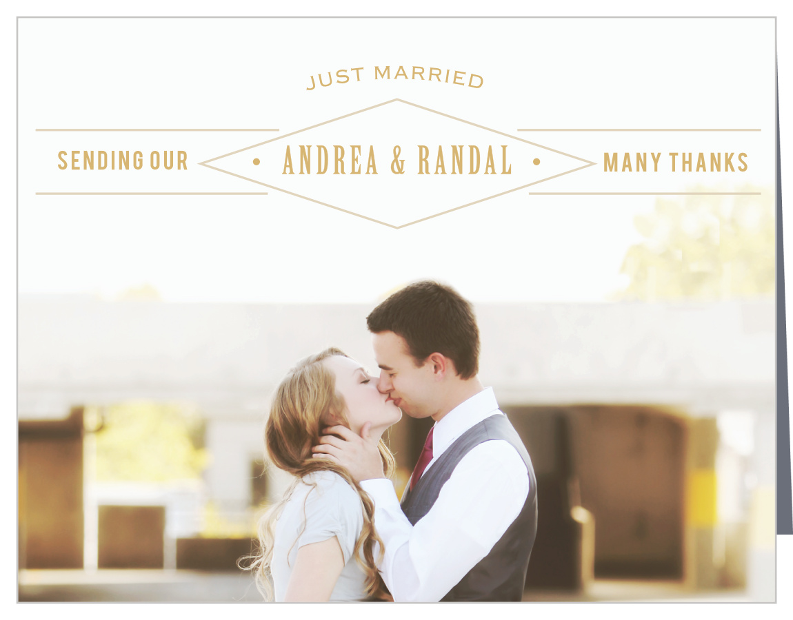 Diamond Field Foil Wedding Thank You Cards