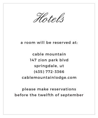 Give your guest only the best with our State of Mind Accommodation Cards.