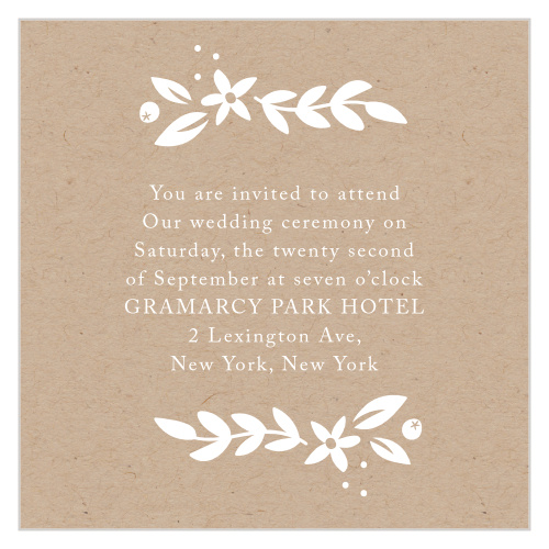 Be sure to include the Silent Garden Ceremony Cards in your wedding stationery.
