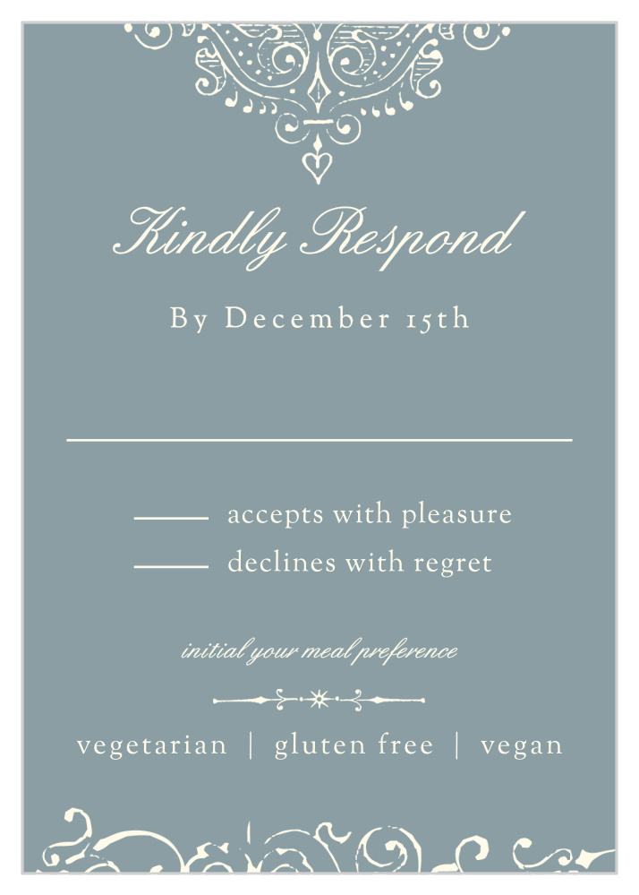 Scrolling Monogram Response Cards