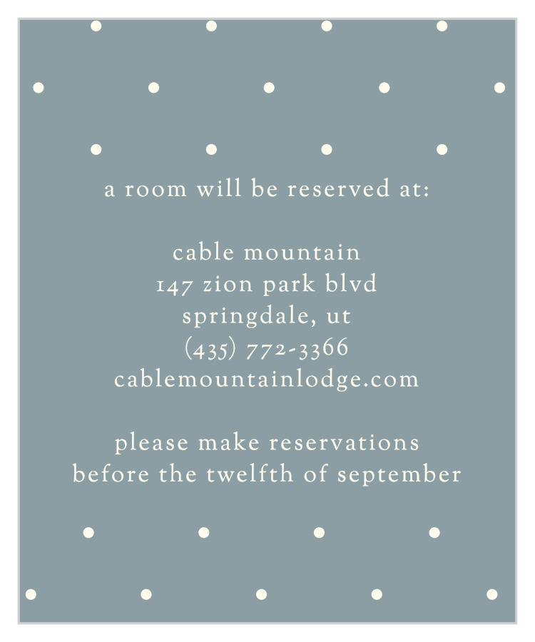 Scrolling Monogram Accommodation Cards