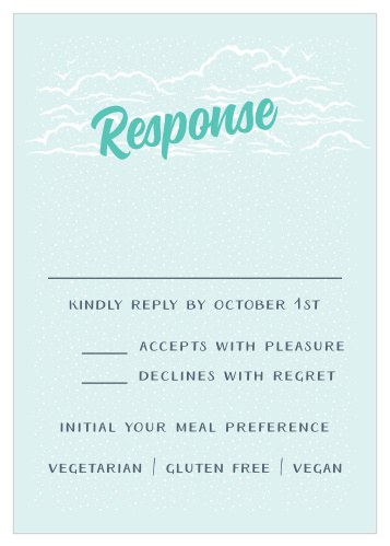 Design your custom RSVPs with the Modern Beachside Response Cards. 