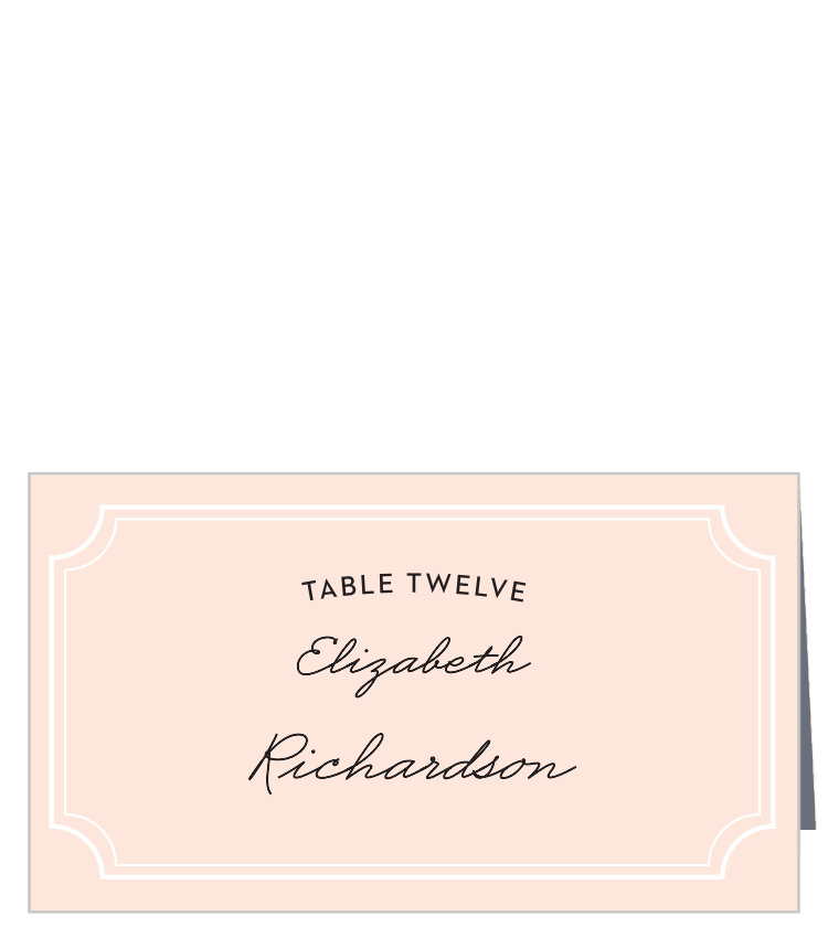 Type Frame Place Cards