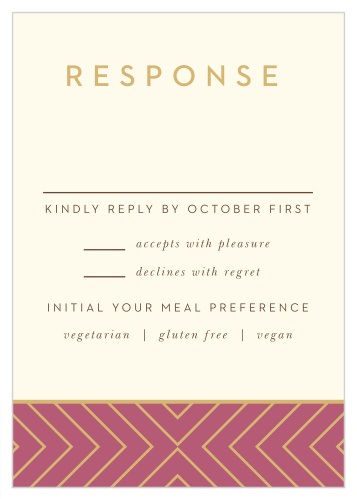 Our Geometric Perfection Response Cards gathers a headcount of each family member and friend that plans to attend your wedding.