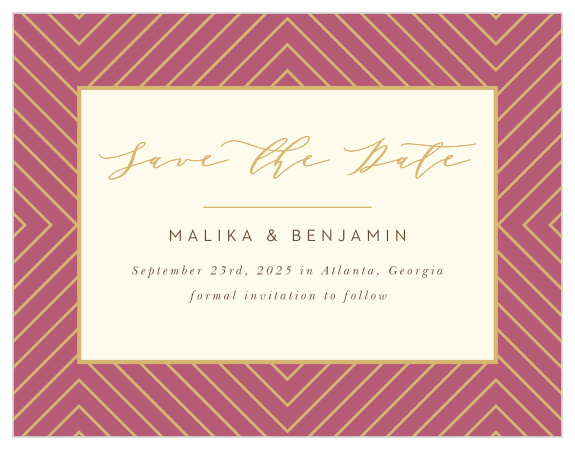 Our Geometric Perfection Save the Date Cards are sure to have family and friends rushing to their calendars to mark your wedding date.