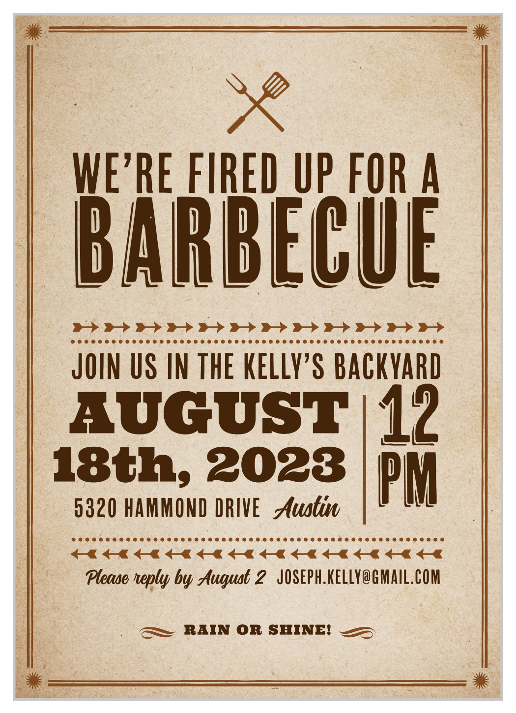 BBQ Bash Party Invitations