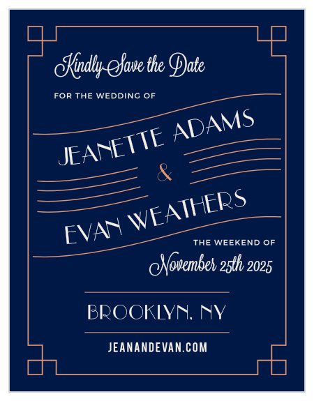 Take friends and family back in time with the Coney Island Foil Save-the-Date Card. 