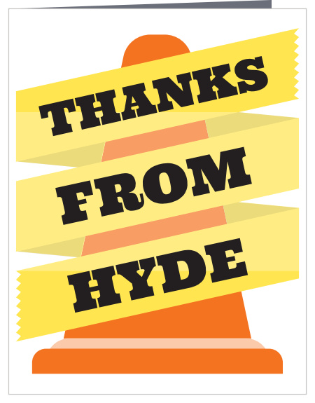 Caution! Appreciation ahead! Use the Construction Cone Children's Birthday Party Thank You Card to show your appreciation!