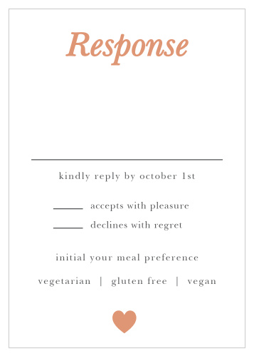 Collect RSVPs with the tasteful Sophisticated Shimmer Foil Response Cards.