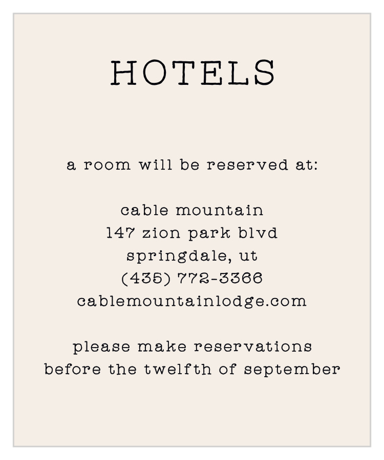 Make a List Accommodation Cards
