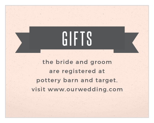 All Aboard for the wedding of your dreams!  The All Aboard Registry Cards, with their stylish ribbon, is the perfect addition to the All Aboard Wedding Invitation Suite.