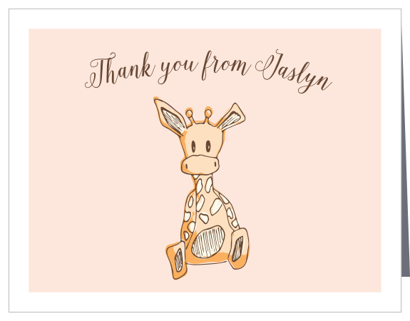 The Girl Giraffe Thank You Card is simple, classic, and cute! Check out that adorable frame!