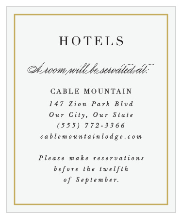 Our Polka Dot Passion Accommodation Cards inform family and friends where you have booked a block of rooms.
