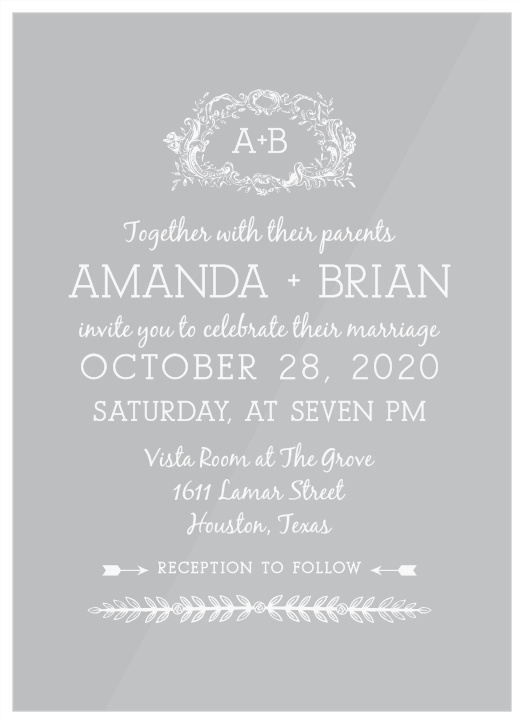 If swirls and curls are your style, then the In Simple Cursive Wedding Invitations are for you.