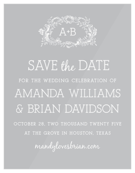 The Simple Cursive Clear Save-the-Date Cards bring your loved ones the news of your engagement in a sophisticated fashion.