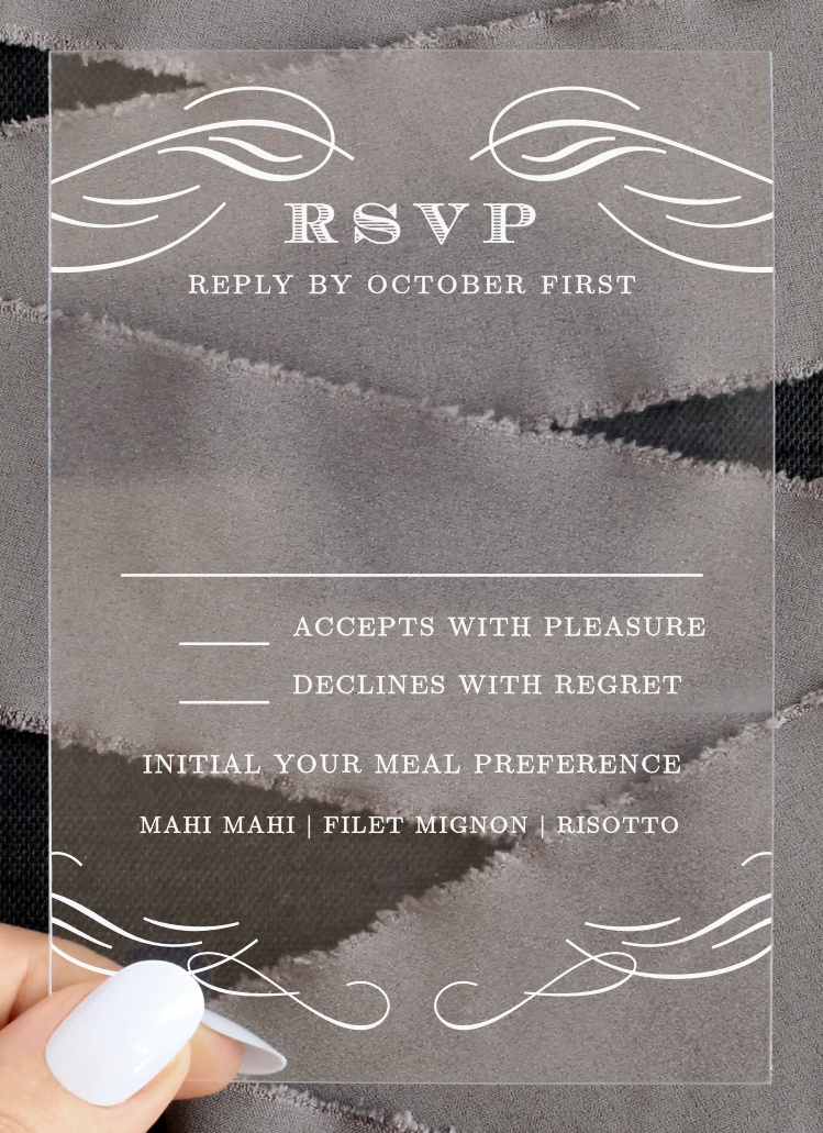 Scrolled Frame Clear Response Cards