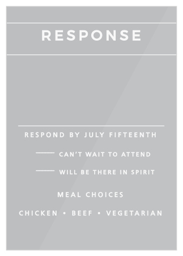 The Modern Stack clear Response Cards are the perfect blend of rustic and modern.