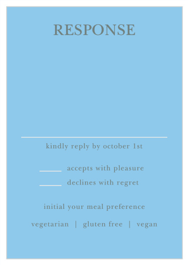 Plan for every guest with Regal Wreath Bat Mitzvah Response Cards.