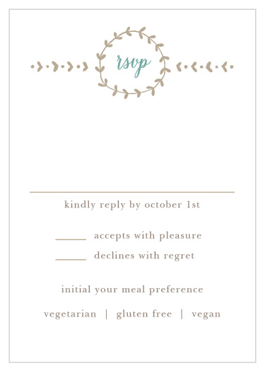 Get your headcount and plan your Bat Mitzvah in style with the Back to Nature Bat Mitzvah Response Cards.