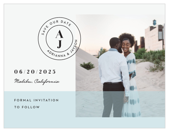 Announce the big day in a way that's all you with our Sheer Stripe Save the Date Magnets.