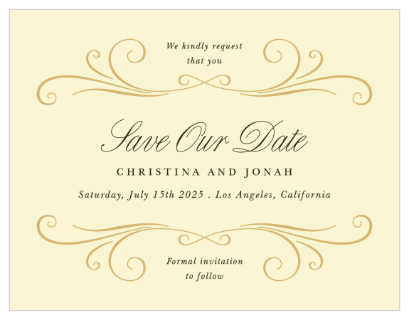 Make an enchanting impression with our Old World Vintage Save the Date Magnets.