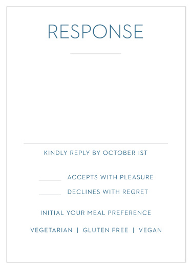 Don't leave your guest list to chance: send out Mod Tallis Bar Mitzvah Response Cards and find out who will be there. 