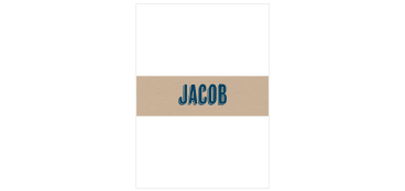 Tie your invitation set together with the simple but warm design of the Rustic Kraft Bar Mitzvah Belly Bands.
