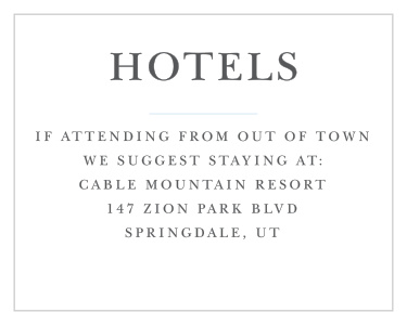 Help your guests find the best local accommodations with Thrilling Thirteen Bar Mitzvah Lodging Cards.