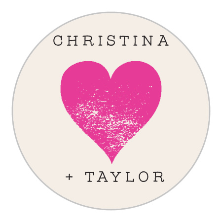 Passing Notes Wedding Stickers