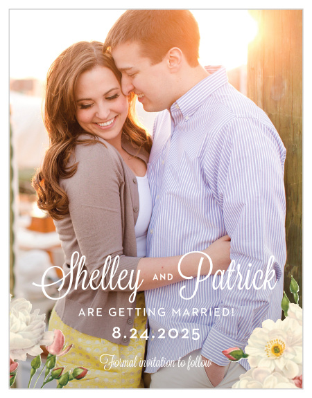 Let your family and friends know your getting married with the Le Jardinier Save-the-Date Cards.