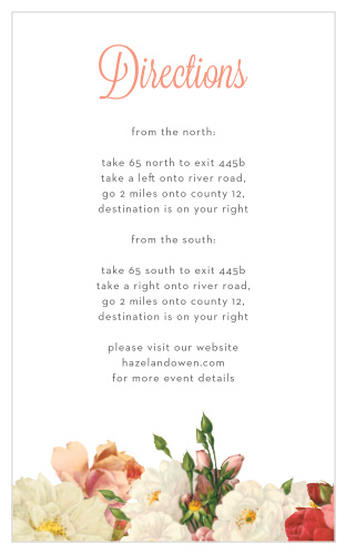 Use the Le Jardinier Direction Cards to make sure your guests don't get lost.