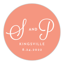 The Le Jardinier Wedding Stickers features a textured background with an option to edit the color.