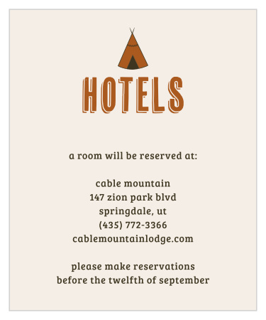 Suggest the finest tepees around with our Desert Sky Accommodation Cards.