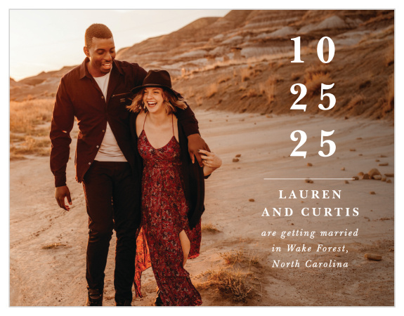 Our Happy Couple Save the Date Magnets are sure to have family and friends marking their calendars for your big day.